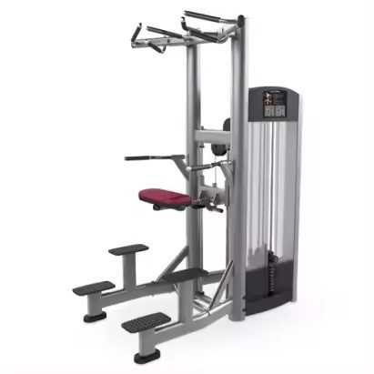 Barra de puxa e máquina de mergulho para tríceps Deltoides Treino usando função de fitness esportivo
