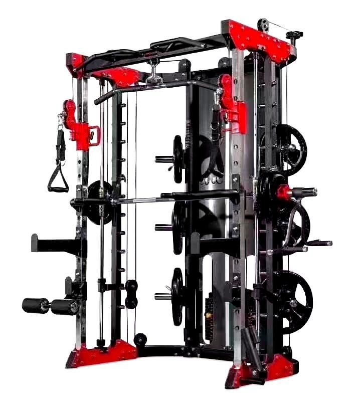 Estilo de treino esportivo Multifuncional Power Squat Rack e Smith Machine para treinamento