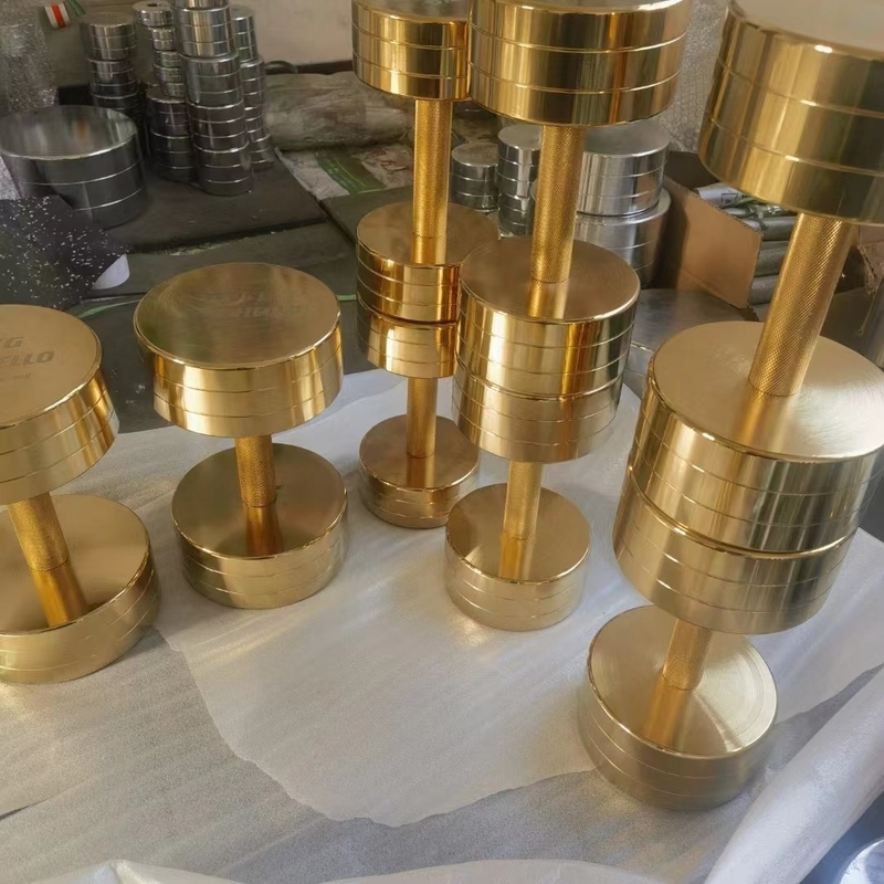 Experimente o poder dos nossos halteres cromados para treinamento de força 2,5kg-100kg