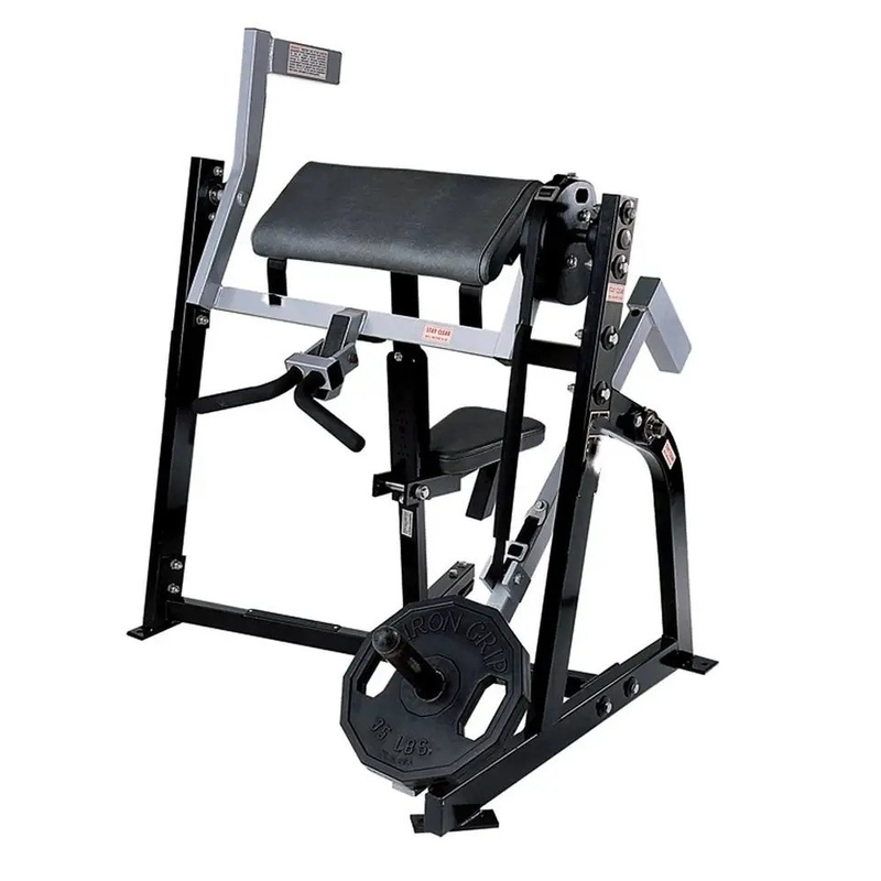 Biceps sentado Equipamento de ginástica 1200*1300*1200 mm Biceps carregado com placa Armas enroladas Ombros