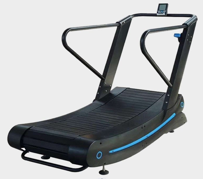 Treadmill de design curvo para exercícios cardiovasculares auto-gerador e peso máximo do usuário de 200 kg