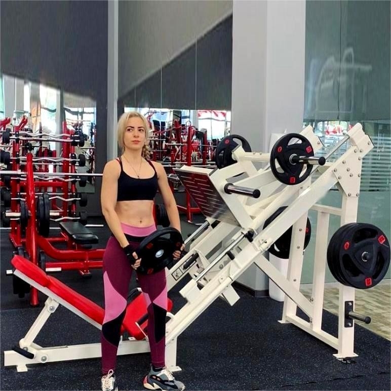 Prensa de pernas lineares de 45 graus para treinamento de força muscular em equipamentos de ginástica