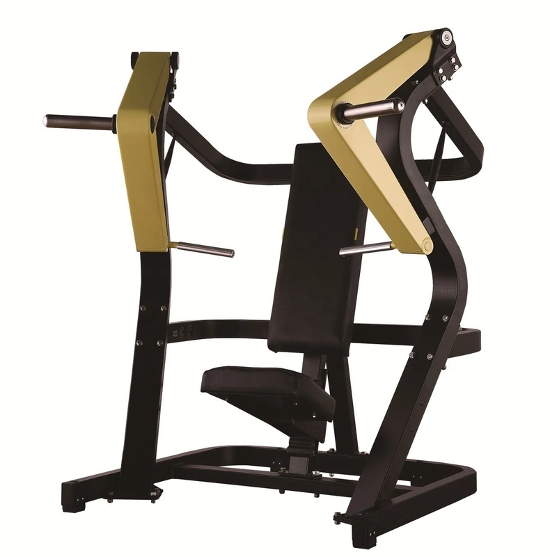 Prensa de peito carregada de placa para exercícios físicos Extenção de costas e exercícios de ombro