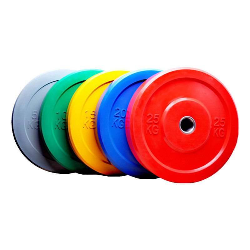 Equipamento de fitness comercial Placas de peso coloridas personalizadas para borracha de aço ferro