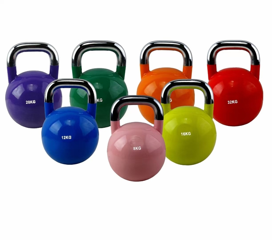 Ginásio Fitness Unisexo Colorido Pintado Ferro Fundido Kettlebells para Treinamento de Força